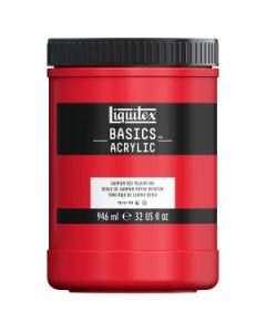 Liquitex Basics Acrylic Colour - Jar of 946 ML - Cadmium Red Medium Hue (151)