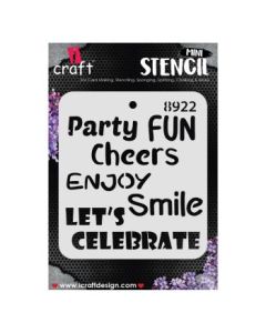 iCraft Mini Stencils - 4 x 4" - Design No - 8922