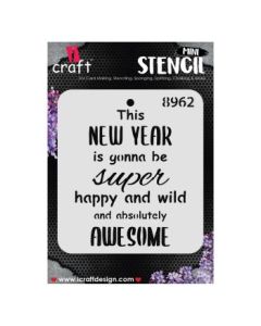 iCraft Mini Stencils - 4 x 4" - Design No - 8962