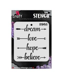 iCraft Mini Stencils - 4 x 4" - Design No - 8968