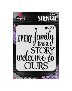 iCraft Mini Stencils - 4 x 4" - Design No - 8972