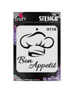 iCraft Mini Stencils - 4 x 4" - Design No - 9116