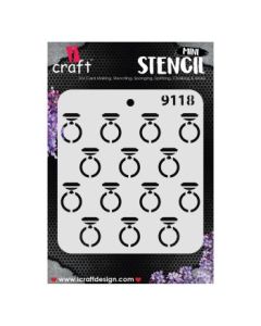 iCraft Mini Stencils - 4 x 4" - Design No - 9118