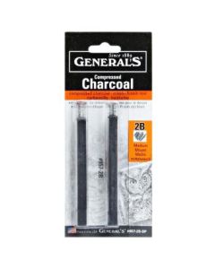 General's Compressed Charcoal Sticks - 2B Hard - Blistercarded