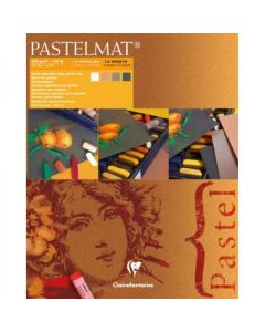 Clairefontaine PastelMat - N2 - Glue Bound - A4+ (24 cm x 30 cm or 9.5" x 12") Pad - 360 GSM - Pad of 12 Assorted Colour Sheets