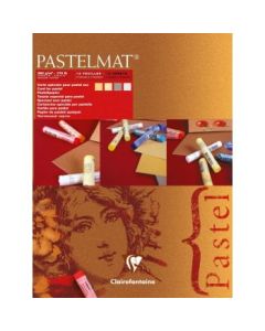 Clairefontaine PastelMat - N°1 - Glue Bound - A5+ (18 cm x 24 cm or 7" x 9.5") Pad - 360 GSM - Pad of 12 Assorted Colour Sheets