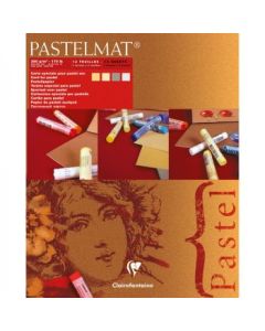 Clairefontaine PastelMat - N°1 - Glue Bound - A4+ (24 cm x 30 cm or 9.5" x 12") Pad - 360 GSM - Pad of 12 Assorted Colour Sheets