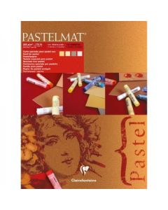 Clairefontaine PastelMat - N°1 - Glue Bound - A4+ (30 cm x 40 cm or 12" x 15.5") Pad - 360 GSM - Pad of 12 Assorted Colour Sheets