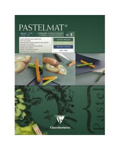 Clairefontaine PastelMat - N°5 - Glue Bound - A5+ (18 cm x 24 cm or 7" x 9.5") Pad - 360 GSM - Pad of 12 Assorted Colour Sheets