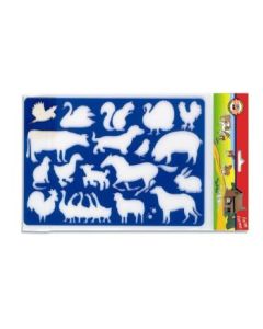 Koh-I-Noor Hardtmuth Drawing Template - Farm Stencil - 19 designs - 31.5 cm X 20 cm