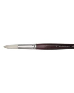 Koh-I-Noor Hardtmuth Chongqing Hog Hair Artists' Brush - Silver Collection - Round - Long Handle - Size : 12