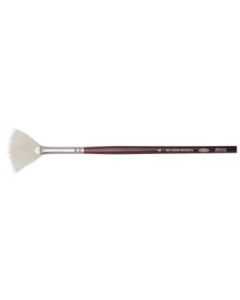 Koh-I-Noor Hardtmuth Chongqing Hog Hair Artists' Brush - Silver Collection - Fan - Long Handle - Size : 4