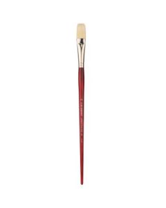 Art Essentials SUPREMO White Hog Bristle Brush - Series 140F - Flat - Long Handle - Size: 10