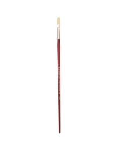 Art Essentials SUPREMO White Hog Bristle Brush - Series 140F - Flat - Long Handle - Size: 4