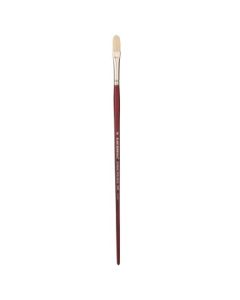 Art Essentials SUPREMO White Hog Bristle Brush - Series 140KF - Filbert - Long Handle - Size: 6