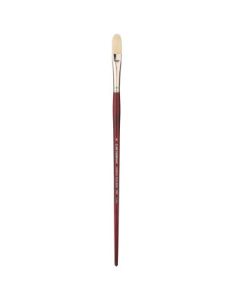 Art Essentials SUPREMO White Hog Bristle Brush - Series 140KF - Filbert - Long Handle - Size: 8