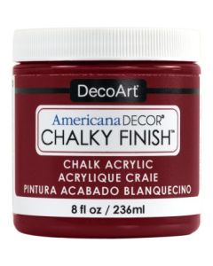 DecoArt Americana Décor - Chalky Finish - Ultra Matte Paint - 236 ML (8 Oz) Bottle - Rouge (07)