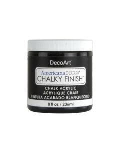 DecoArt Americana Décor - Chalky Finish - Ultra Matte Paint - 236 ML (8 Oz) Bottle - Carbon (29)