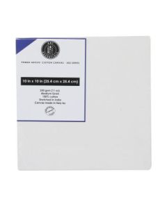 Art Essentials Primed Artists' Stretched Cotton Canvas - 502 Series - Medium Grain - 330 GSM / 11 Oz - 25.4 x 25.4 cm OR 10" x 10"