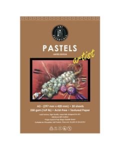 Art Essentials Jazz Red Artist Pastel Paper - 250 GSM Laid Texture - A3 - Pad of 20 Sheets