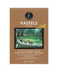 Art Essentials Yellow Artist Pastel Paper - 250 GSM Honeycomb Texture - A3 - Pad of 20 Sheets