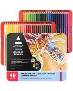 Arteza Pro-Series Coloured Pencils - Blendable / Break Resistant - Set of 48