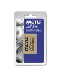 Factis Soft Rub Extra-Soft Gum Eraser for Artist - SR 12 - Blister Pack