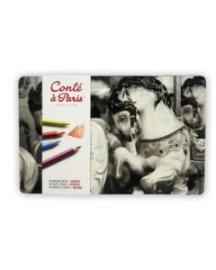 Conte a' Paris Pastel Pencil - Set of 24 - Metal Box - Assorted