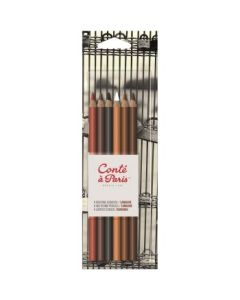 Conte a' Paris Sketching Pencils - Blister Pack of 6 - Sanguine Assorted