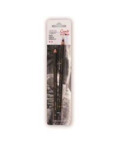 Conte a' Paris Sketching Pencils - Blister Pack of 2 - Charcoal / Fusain - HB & 2B