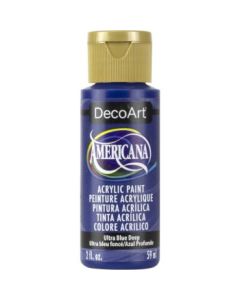 DecoArt Americana Matte Acrylic Paint - 59 ML (2 Oz) Bottle - Ultra Blue Deep (100)