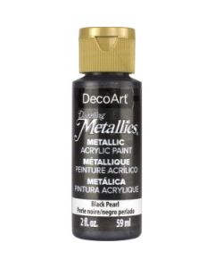 DecoArt Dazzling Metallics - Acrylic Craft Paint - 59 ML (2 Oz) Bottle - Black Pearl (127)