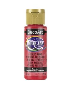 DecoArt Americana Matte Acrylic Paint - 59 ML (2 Oz) Bottle - True Red (129)