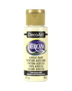 DecoArt Americana Matte Acrylic Paint - 59 ML (2 Oz) Bottle - Light Buttermilk (164)