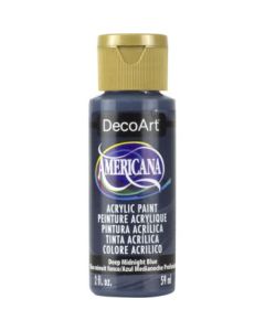 DecoArt Americana Matte Acrylic Paint - 59 ML (2 Oz) Bottle - Deep Midnight Blue (166)