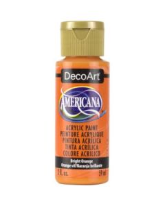 DecoArt Americana Matte Acrylic Paint - 59 ML (2 Oz) Bottle - Bright Orange (228)