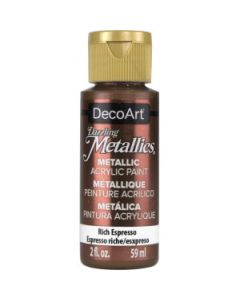 DecoArt Dazzling Metallics - Acrylic Craft Paint - 59 ML (2 Oz) Bottle - Rich Espresso (245)