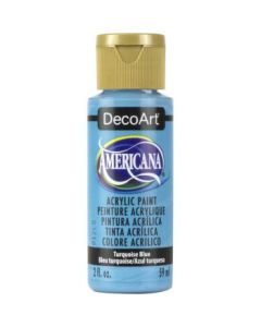 DecoArt Americana Matte Acrylic Paint - 59 ML (2 Oz) Bottle - Turquoise Blue (268)