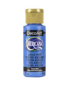 DecoArt Americana Matte Acrylic Paint - 59 ML (2 Oz) Bottle - Ocean Blue (270)