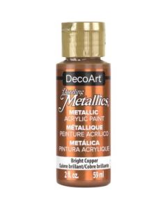 DecoArt Dazzling Metallics - Acrylic Craft Paint - 59 ML (2 Oz) Bottle - Bright Copper (337)