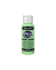 DecoArt Americana Neon Lights Acrylic Paint - 59 ML (2 Oz) Bottle - Green Energy (343)