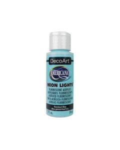 DecoArt Americana Neon Lights Acrylic Paint - 59 ML (2 Oz) Bottle - Knockout Blue (344)