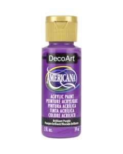 DecoArt Americana Matte Acrylic Paint - 59 ML (2 Oz) Bottle - Brilliant Purple (353)