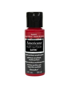 DecoArt Americana Multi Surface Satin Acrylic Paint - 59 ML (2 Oz) - Lipstick (506)