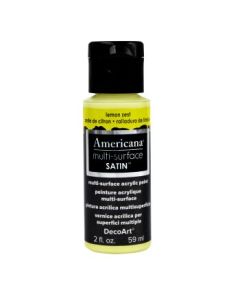 DecoArt Americana Multi Surface Satin Acrylic Paint - 59 ML (2 Oz) - Lemon Zest (513)