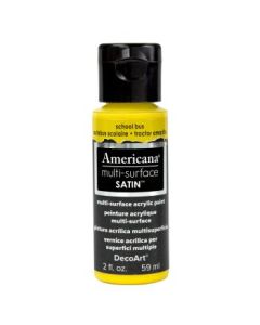 DecoArt Americana Multi Surface Satin Acrylic Paint - 59 ML (2 Oz) - School Bus (515)