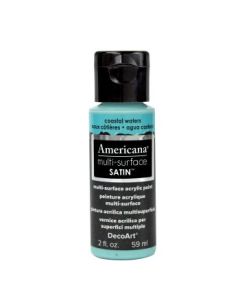 DecoArt Americana Multi Surface Satin Acrylic Paint - 59 ML (2 Oz) - Coastal Waters (523)