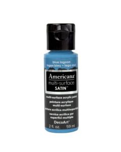 DecoArt Americana Multi Surface Satin Acrylic Paint - 59 ML (2 Oz) - Blue Lagoon (526)