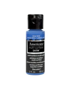 DecoArt Americana Multi Surface Satin Acrylic Paint - 59 ML (2 Oz) - Blue Bird (527)