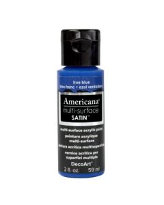 DecoArt Americana Multi Surface Satin Acrylic Paint - 59 ML (2 Oz) - True Blue (528)